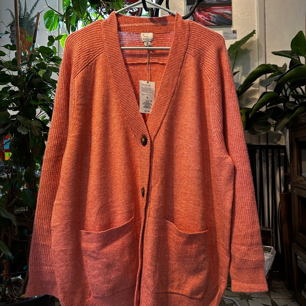 A New Day Vibrant Orange Cardigan